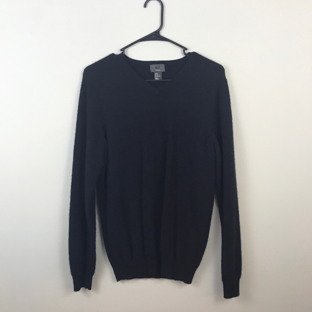 H&M Men's Black 100% Cashmere Sweater - Size M